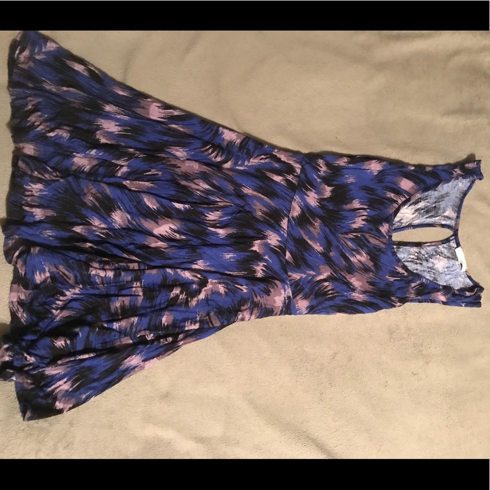 Blue and black sun dress